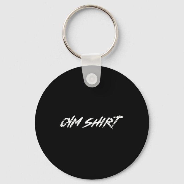 Gym Funny Weightlifting Bodybuilding Workout Power Key Ring (Front)