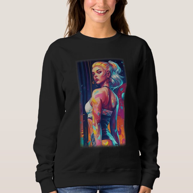 Gym Girl Women Fitness Weightlifting Bodybuilding  Sweatshirt (Front)