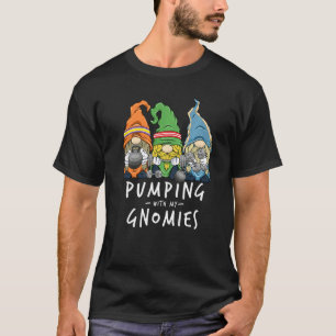 Gym Gnomes Pumping with My Gnomies Workout Fitness T-Shirt