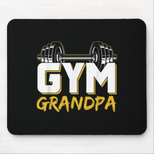 Gym Grandpa Workout Training Fitness Weightlifting Mouse Pad