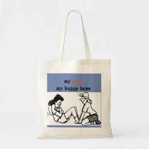gym happy hour tote bag