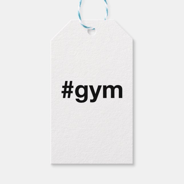 GYM Hashtag Gift Tags (Front)
