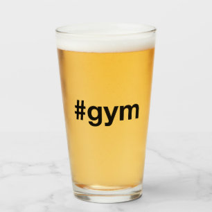 GYM Hashtag Glass