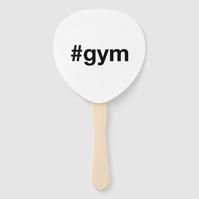 GYM Hashtag Hand Fan (Front)