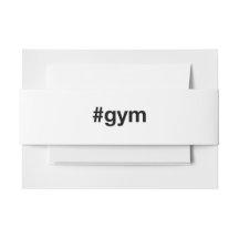 GYM Hashtag Invitation Belly Band
