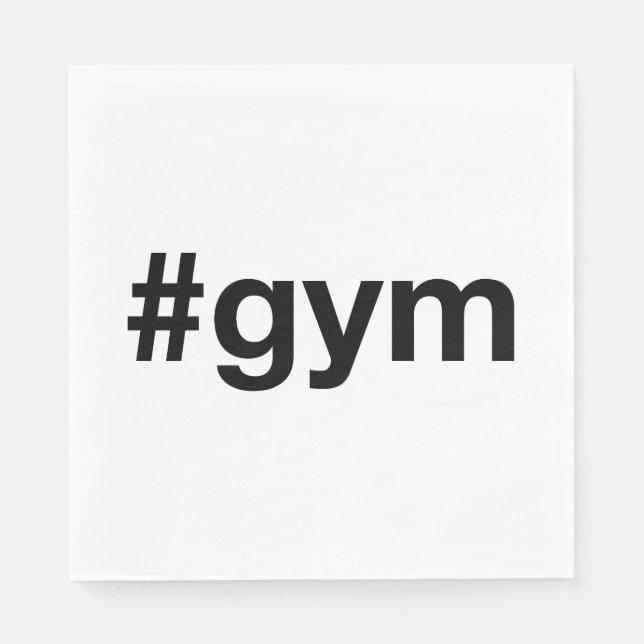 GYM Hashtag Napkin (Front)