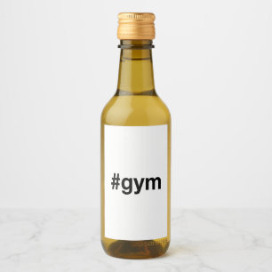GYM Hashtag Wine Label