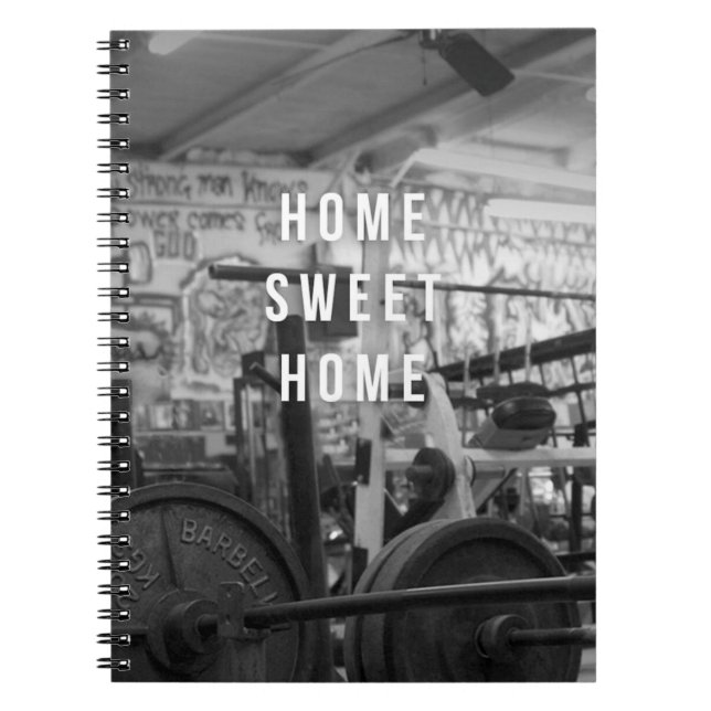 Gym - Home Sweet Home - Barbell - Workout Notebook (Front)