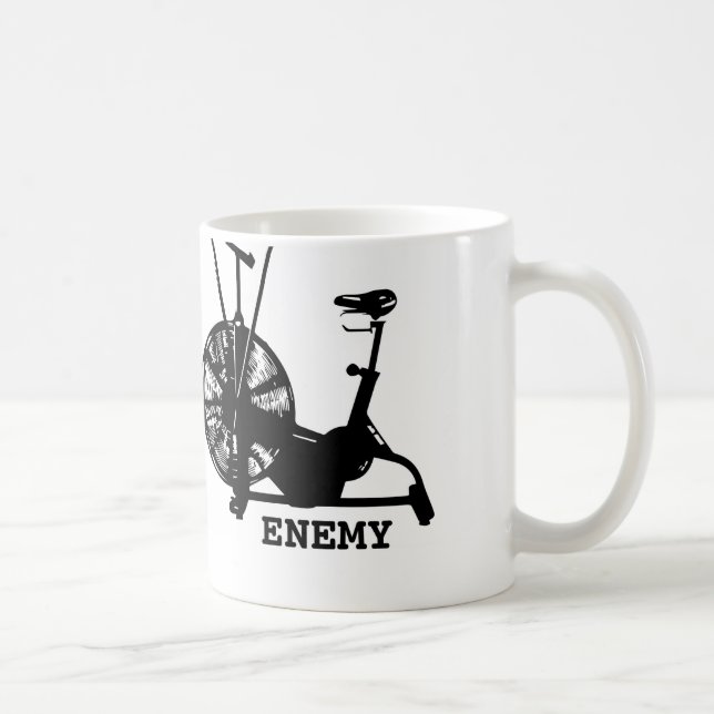 Gym Humour Black White Funny Workout Coffee Mug (Right)
