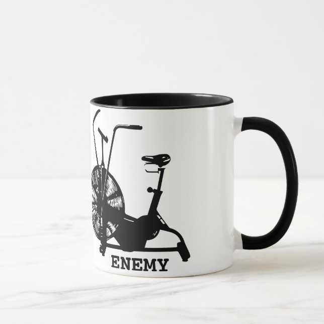 Gym Humour Black White Funny Workout Mug (Right)
