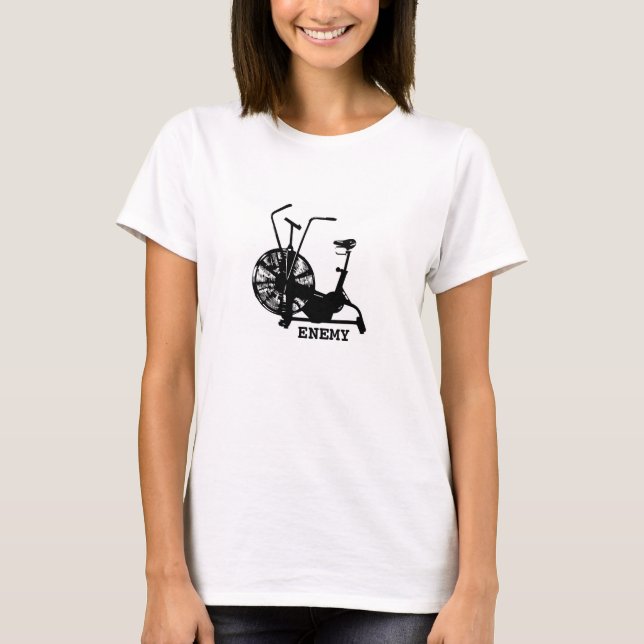 Gym Humour Black White Funny Workout T-Shirt (Front)