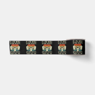 Gym If I Die Lifting Weighs Funny Workout Fitness  Satin Ribbon