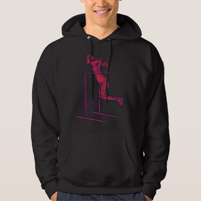 Gym Inspiration Weightlifting Dip Fitness Workout  Hoodie (Front)