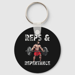 Gym Instructor Christian Beliefs Bodybuilding Jesu Key Ring