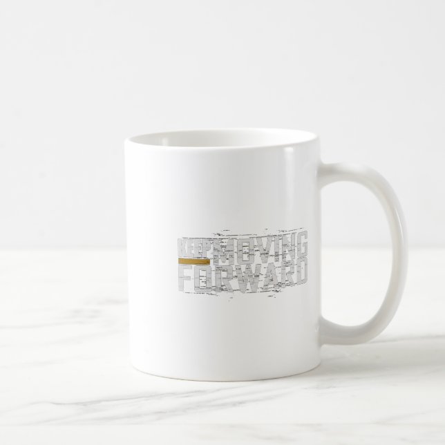 Gym Keep Moving Forward (art In Front And Back)  Coffee Mug (Right)