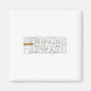Gym Keep Moving Forward (art In Front And Back) Magnet
