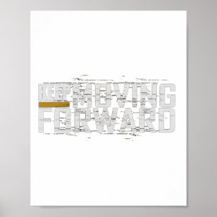 Gym Keep Moving Forward (art In Front And Back) Poster