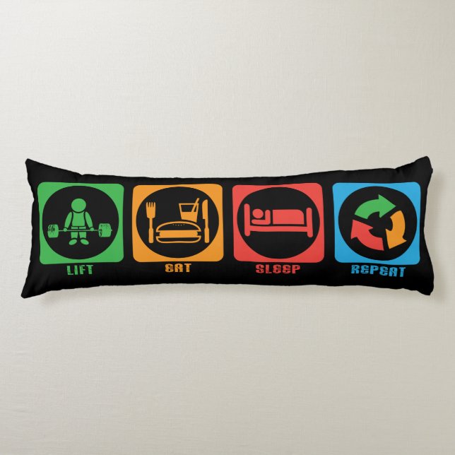 Gym Lifting Motivation Body Cushion (Front)