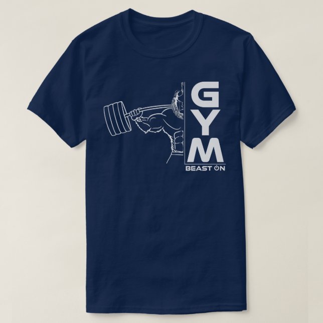 Gym Lion Soldier Lifting Fitness Motivation Design T-Shirt (Design Front)