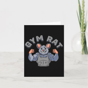 Gym Lover Bodybuilding Workout Funny Gym Rat Card