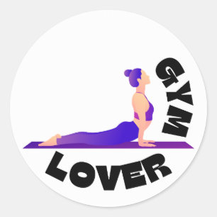 Gym lover classic round sticker