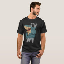 Gym Lover Shark T-Shirt - Funny Muscle Shark Gym