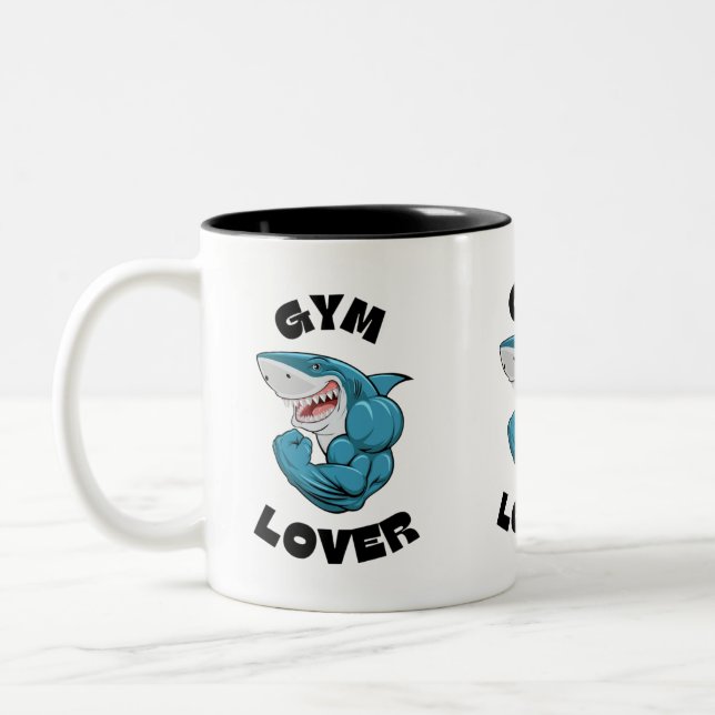 Gym Lover  Two-Tone Coffee Mug (Left)