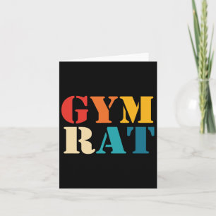 Gym Lover Workout Bodybuilding Retro Alphabet Gym  Card