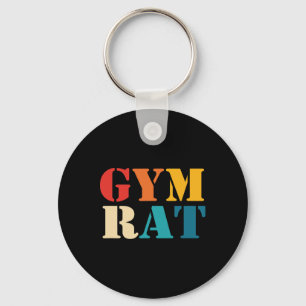 Gym Lover Workout Bodybuilding Retro Alphabet Gym  Key Ring