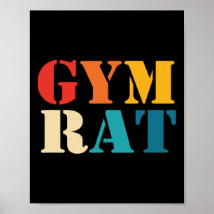 Gym Lover Workout Bodybuilding Retro Alphabet Gym Poster