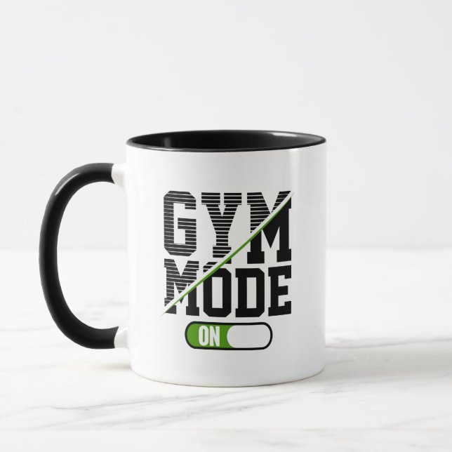Gym Mode On Training Gym Workout Mug (Left)