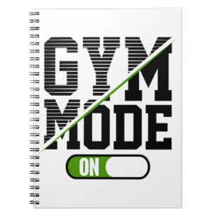 Gym Mode On Training Gym Workout Notebook
