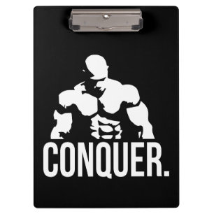Gym Motivation - CONQUER Clipboard