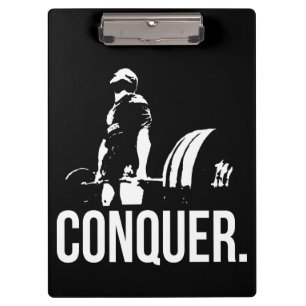 Gym Motivation - CONQUER Clipboard