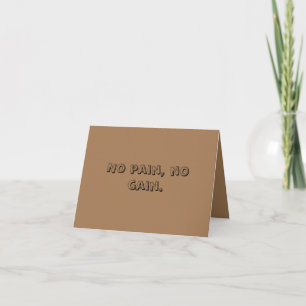 GYM Motivation Custom text And Light Brown Card