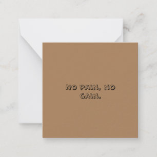 GYM Motivation Custom text  And Light Brown Card