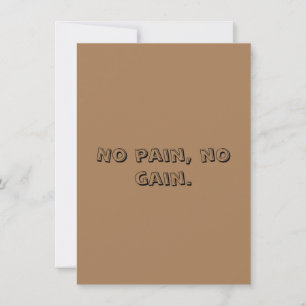 GYM Motivation Custom text  And Light Brown Card