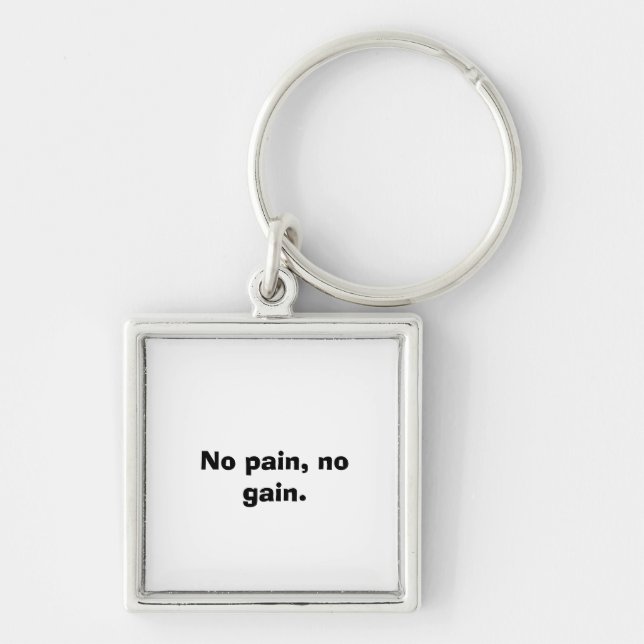 GYM Motivation Custom text  And Light Brown Key Ring (Front)
