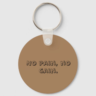 GYM Motivation Custom text And Light Brown Key Ring