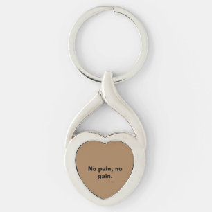 GYM Motivation Custom text And Light Brown Key Ring