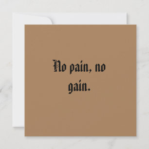 GYM Motivation Custom text And Light Brown Thank You Card
