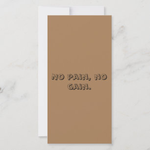 GYM Motivation Custom text And Light Brown Thank You Card