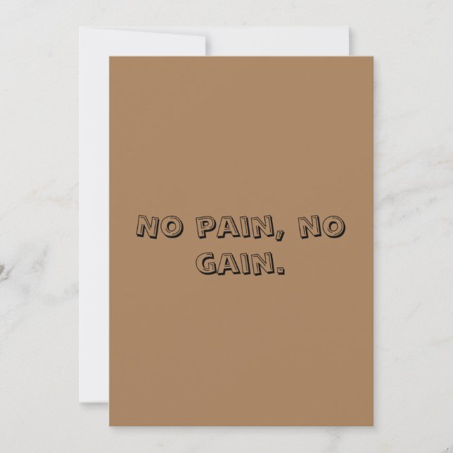 GYM Motivation Custom text  And Light Brown Thank You Card (Front)