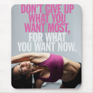 Gym Motivation - Don't Give Up - Women's Workout Mouse Pad