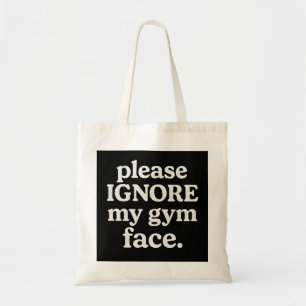Gym Motivation Face T-Shirt Design Tote Bag
