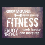 Gym Motivation Fitness Personal Trainer Grunge Poster<br><div class="desc">Gym Motivation Fitness Personal Trainer Grunge Poster.</div>