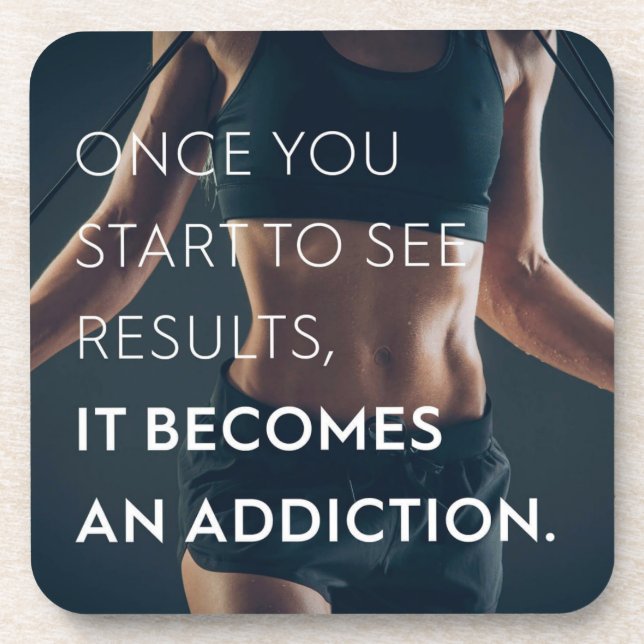 Gym Motivation For Women - Results - Workout Coaster (Front)