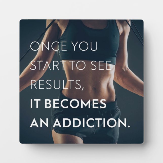Gym Motivation For Women - Results - Workout Plaque (Front)