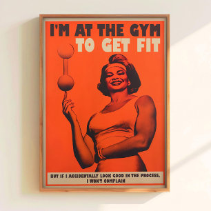Gym Motivation Print Retro Gym Poster Printable Fe