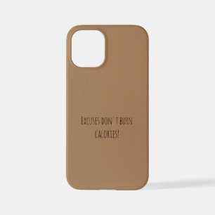 GYM Motivation quotes And Light Brown iPhone 12 Mini Case